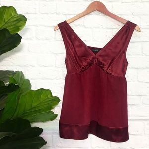 THE LIMITED silk wine red blouse
